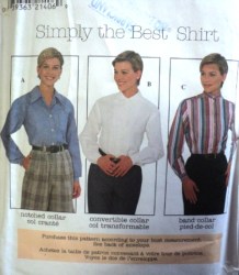 8061 SIMPLY THE BEST YOKE COLLAR BUTTON SHIRT PATTERN 8-24 3 SZ